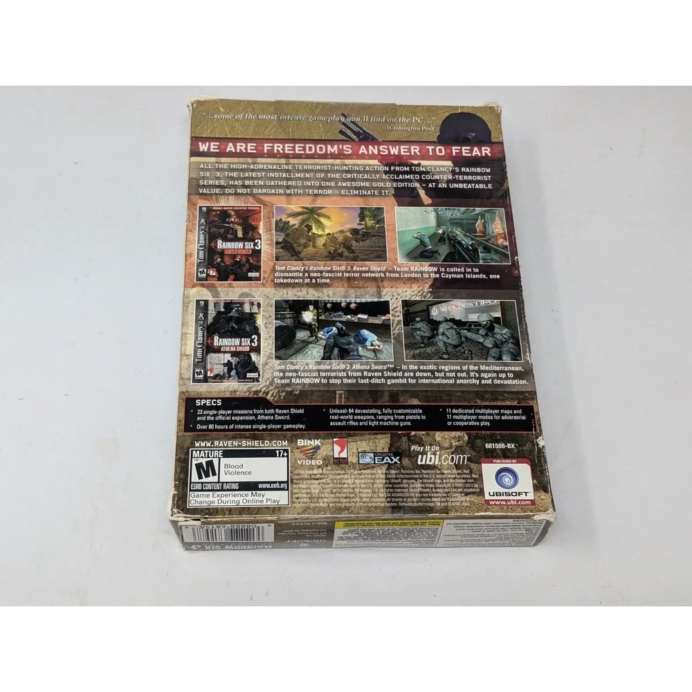 Tom Clancy's Rainbow‎ Six 3: Gold Edition (PC, 2003) In Box – Brand New & Sealed